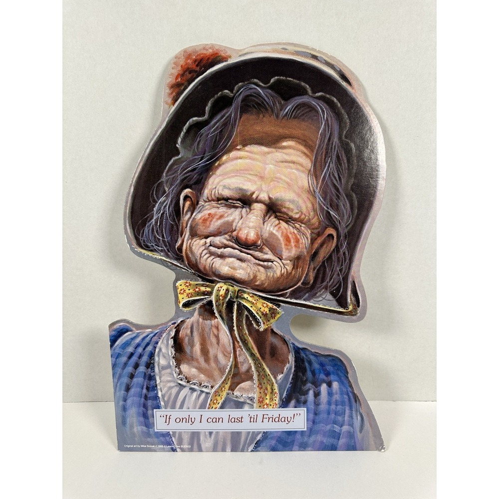 Funny Granny Grandma Cutout Cardboard Display "last 'til Friday!" Leanin' Tree